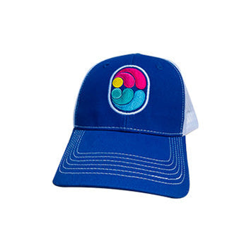 Blue trucker hats by Club Ned