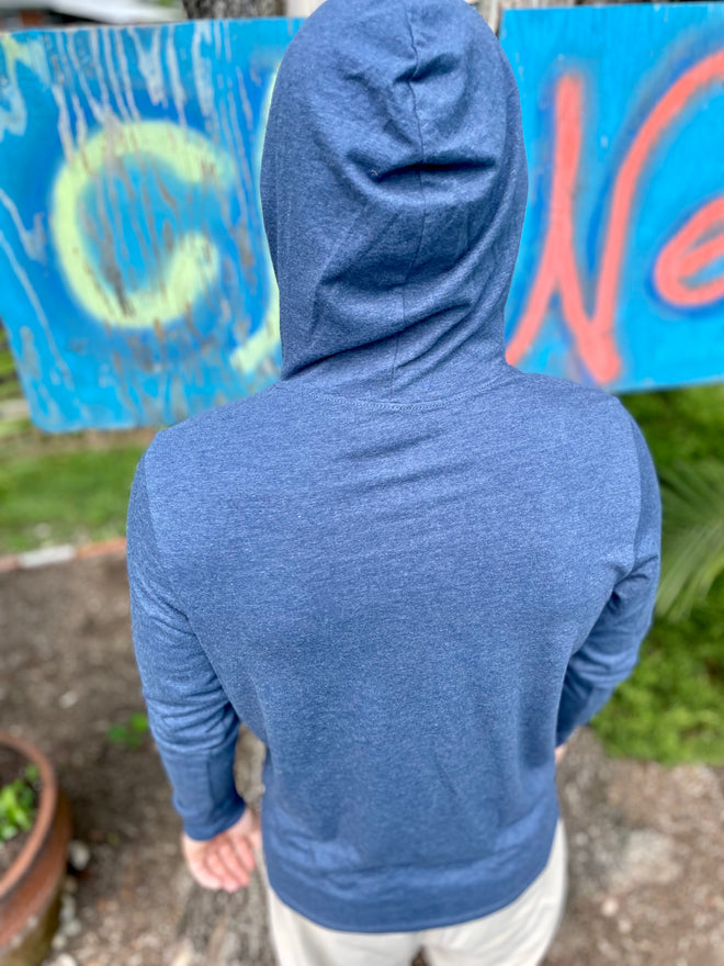 Load image into Gallery viewer, Distressed Icon Logo Hoodie- back view of model wearing hoodie
