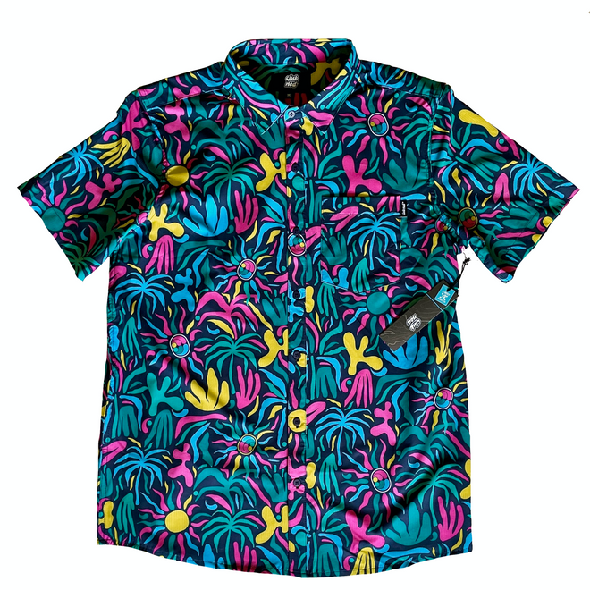 Load image into Gallery viewer, *NEW* Sunshine Palm Colorblast Surf Style Woven Shirt
