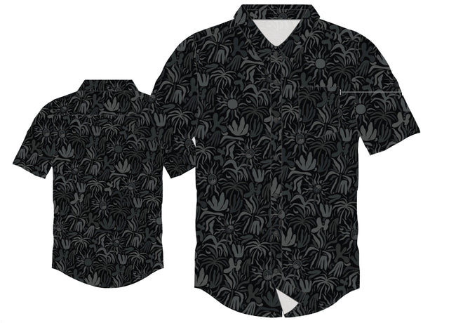 Load image into Gallery viewer, *NEW* Sunshine Palm Blackout Surf Style Woven Shirt
