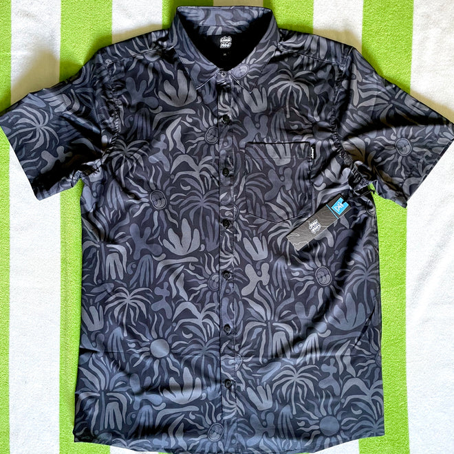 Load image into Gallery viewer, *NEW* Sunshine Palm Blackout Surf Style Woven Shirt
